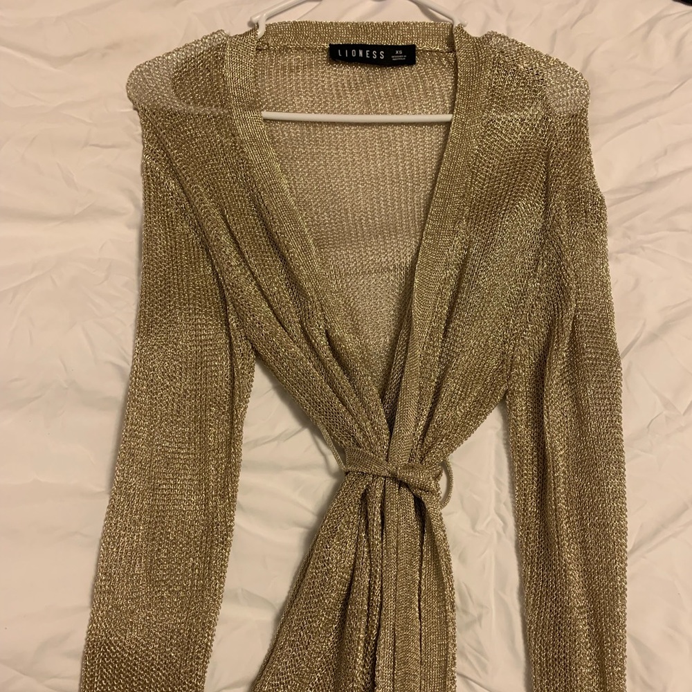 Lioness Gold Wrap Dress - Picture 6 of 7